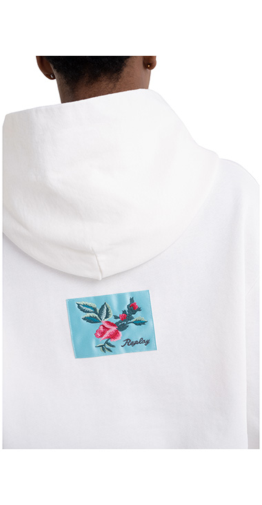 Rose Label Pack オーガニックコットンフリースパーカー 詳細画像
